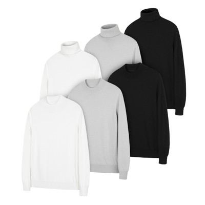 DESERTO 【第二件半价】美利奴羊毛混纺自发热半高领高领长袖打底