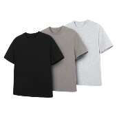 DESERTO 天丝羊毛空气层舒适小领口Slim合身针织短袖 圆领纯色T恤