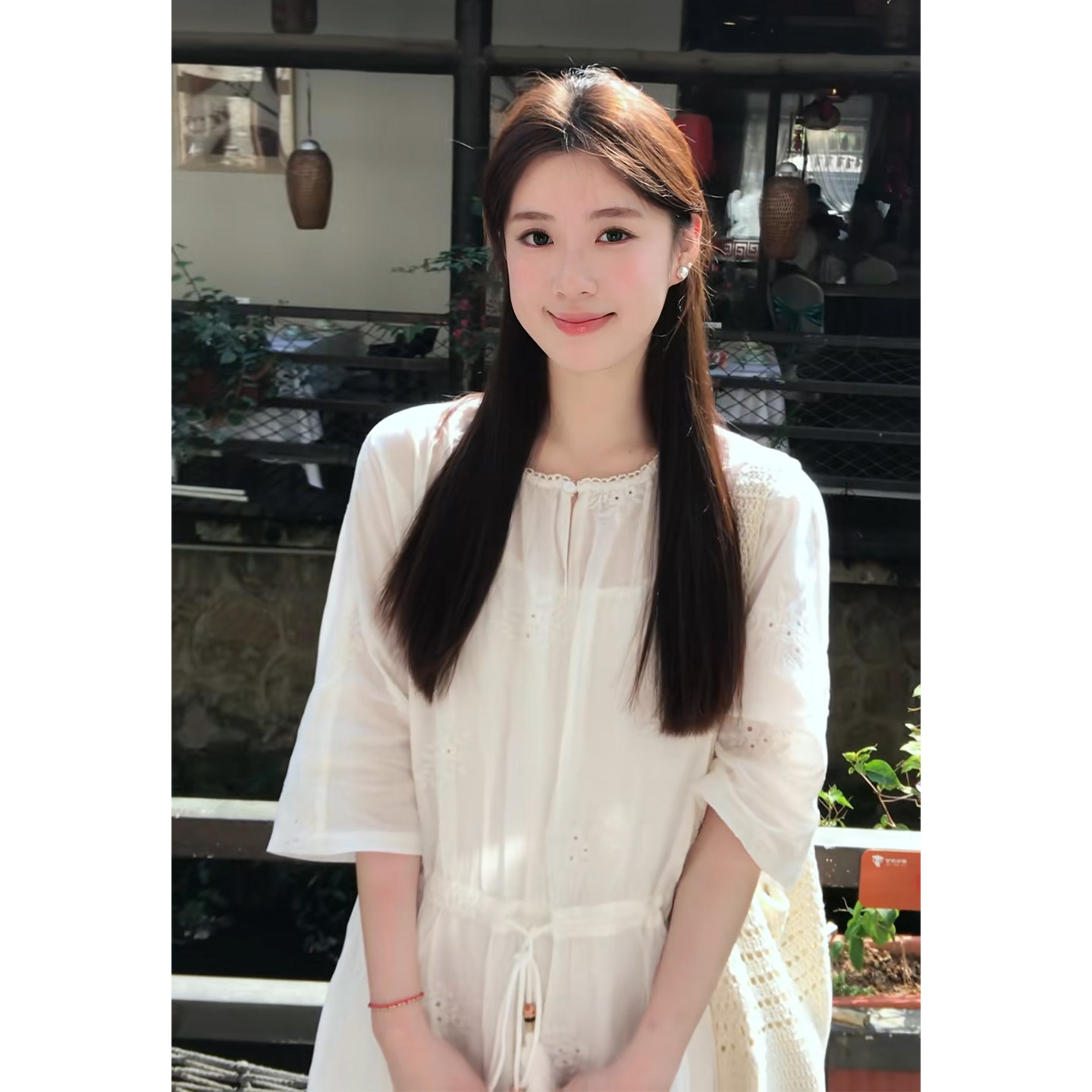 温柔风七分袖连衣裙女2026年新款巨好看早春漂亮绝美法式收腰气质