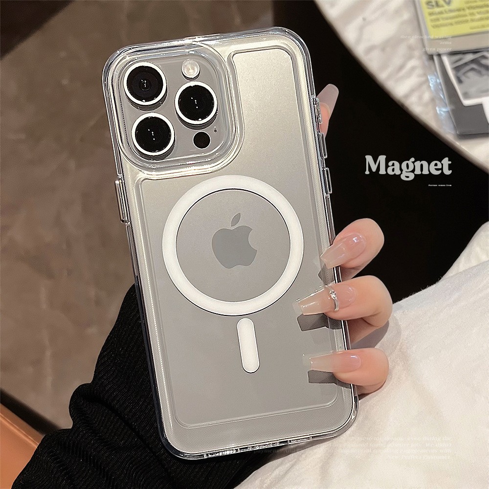 太空壳磁吸iPhone16苹果手机壳13Promax亚克力防摔14适用15高级硬