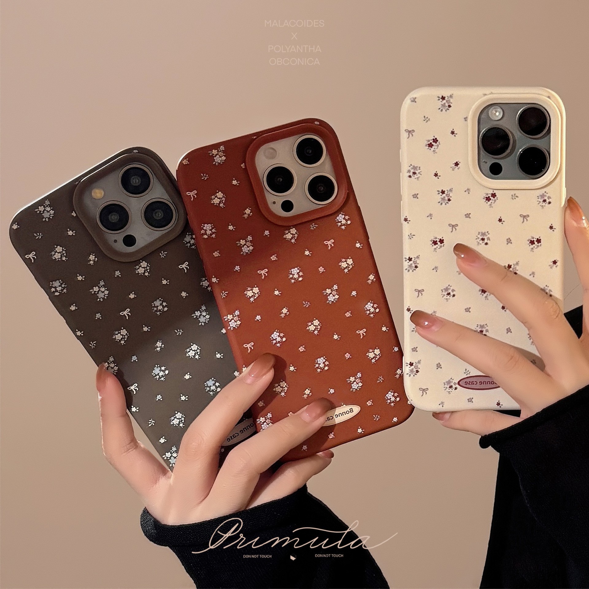 ins复古小碎花iphone16手机壳苹果15温柔气质13适用14pro max软套