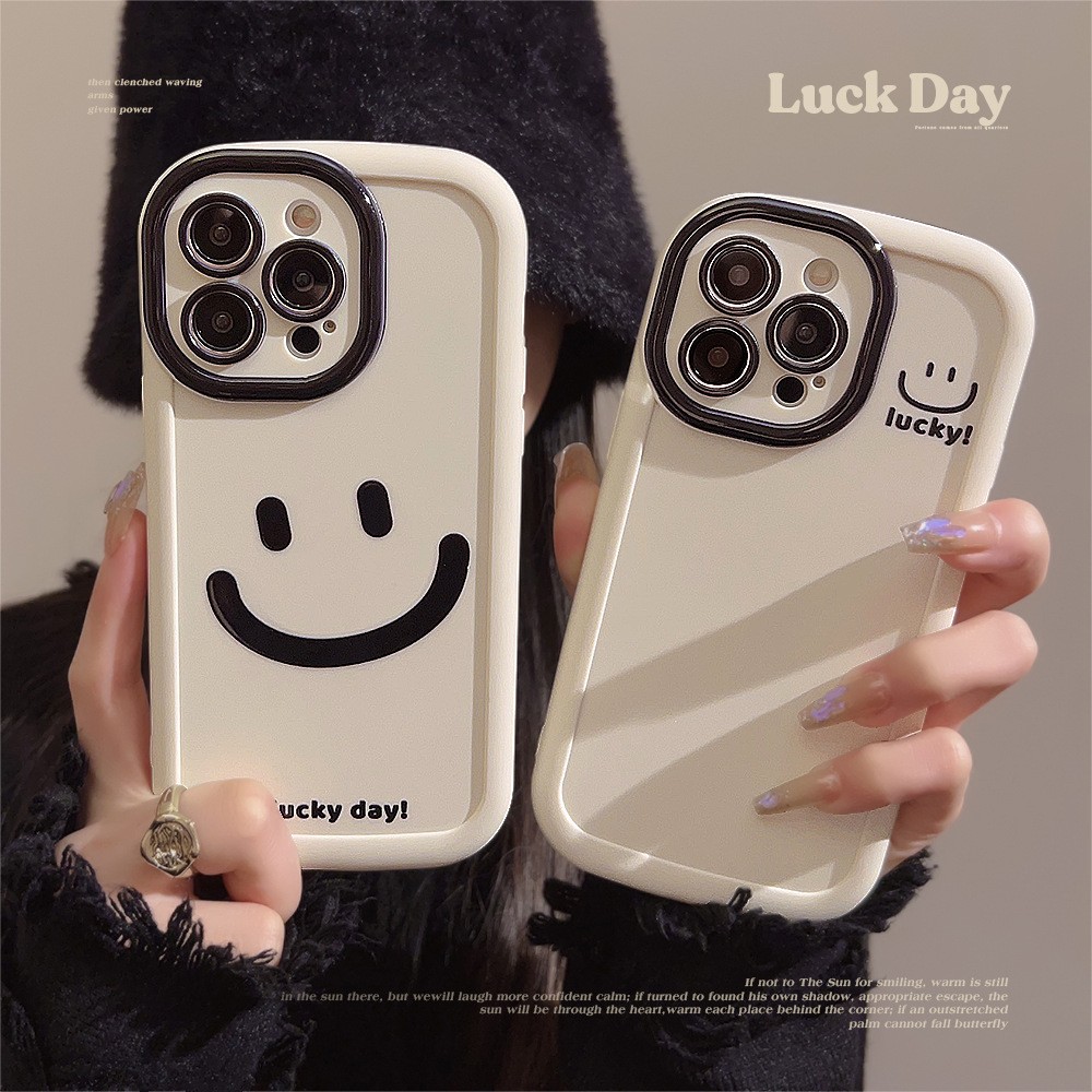 简约涂鸦笑脸苹果16手机壳iphone15硅胶11适用14promax全包12韩风