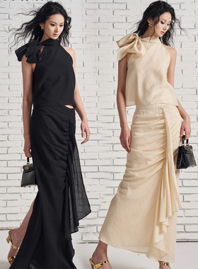 Tu why【代斯同款】已申请原创外观保护“绝代佳人”荷叶抽褶套装