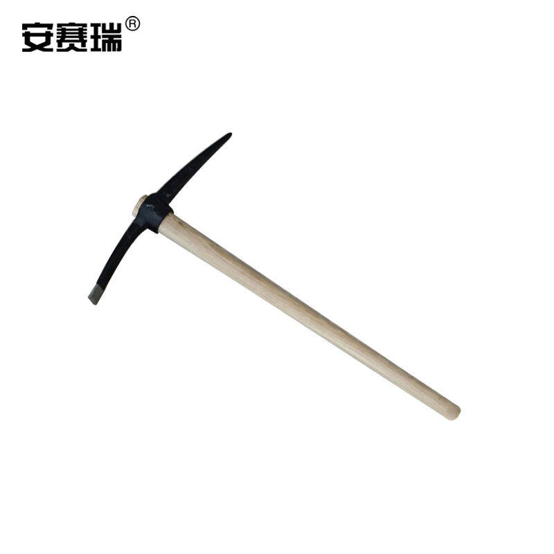 精品安赛瑞洋镐十字镐木柄钢镐锰钢镐头开荒工地施工户外清洁工具