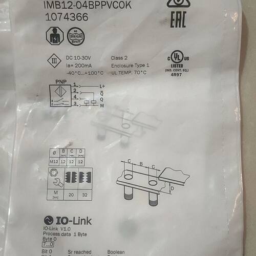 西克IMB12-04BPPVC0K电感式接近开关货号107