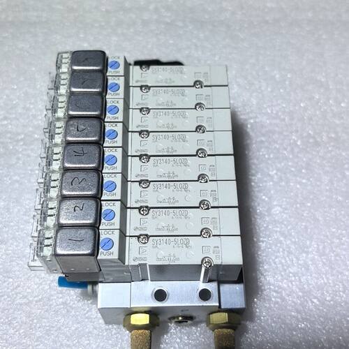 -SY3140-5L0ZD 电磁阀带底座8位 拆机
