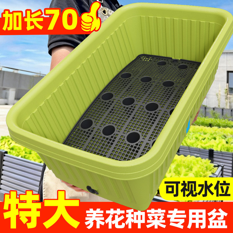 新款家用阳台种菜盆专用箱蔬菜长方形长条室外特大号窗台楼顶塑料,鲜花速递/花卉仿真/绿植园艺,花盆,淘宝优惠券,粉丝福利购,淘宝优惠卷