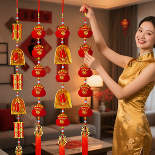 红灯笼挂饰新款2026新年马年春节装饰品福字挂件玄关市外场景布置