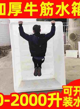 大号加厚塑料水箱长方形储水桶水产养殖养鱼牛筋箱泡瓷砖养龟浅盆