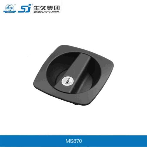 生久柜锁门锁MS870黑色方锁 转锁 工具箱锁 机箱锁配电柜锁 车锁