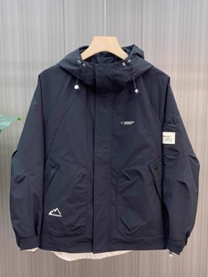 冲锋衣潮流百搭时尚 连帽夹克宽松休闲工装 外套男 男士 2023春秋新款