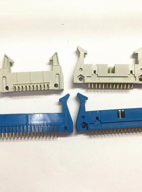 连接器DC2带扣牛角2.54mm 10P-64P直针弯针黑色蓝色灰色镀金焊针