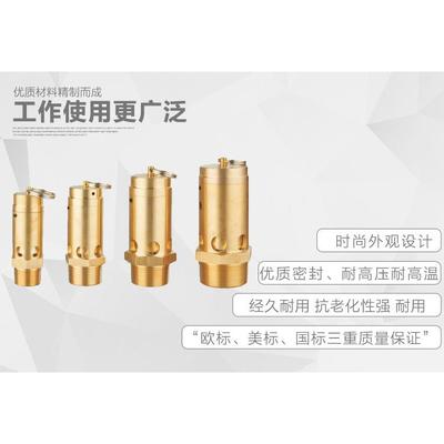 国标A28X-16T安全阀螺杆机安全阀DN10-DN50全铜空压机用安全阀