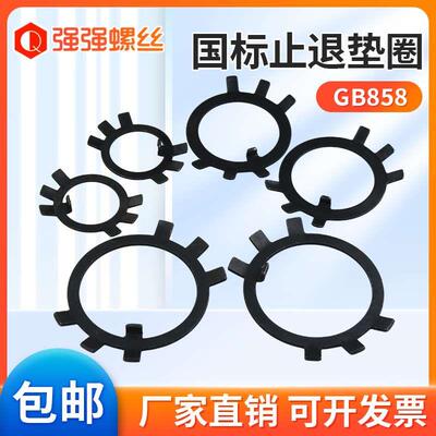 止退垫圈六爪垫圈王八挡圈垫片圆螺母用止动垫圈国标GB858M10-300