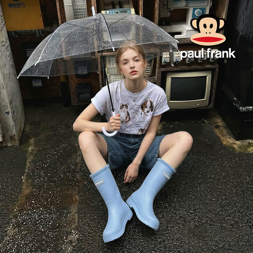 大嘴猴女时尚中筒惠灵顿雨靴
