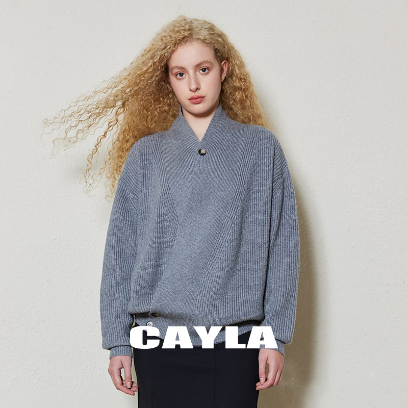 CAYLA亲肤柔软羊毛V领开衫
