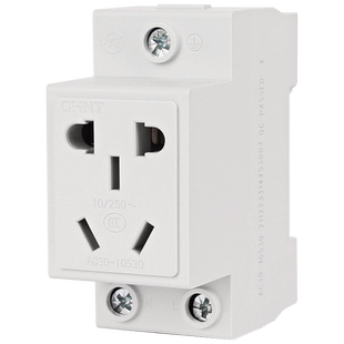 配电箱空开AC30模数化插座卡导轨10a二三四五5孔插头安16a插3