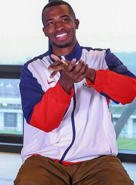 blockcore足球复古风衣球衣长袖25巴黎夹克登贝莱运动外套刺绣