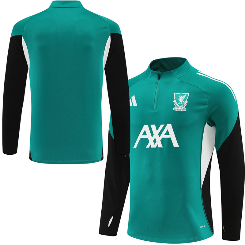 25-26利物浦长袖半拉链训练出场服卫衣球衣外套成人儿童足球队服