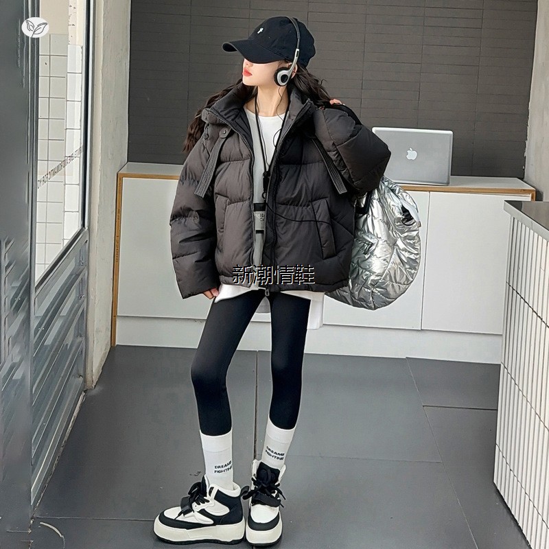 女童2025年冬季新款连帽