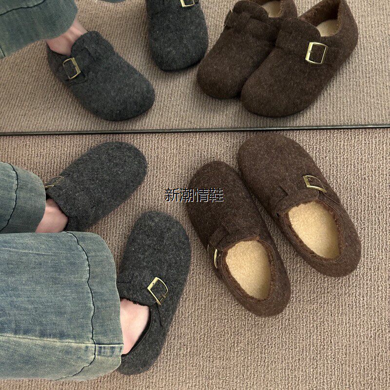 情荐潮流增高鞋女绒保暖