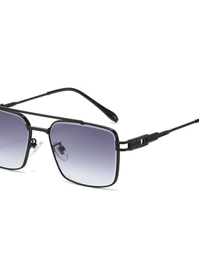 日本george melis秋季新款太阳镜 欧美时尚双梁切边金属眼镜男士