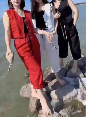 日本george melis夏季新款色简约时尚套装洋气显瘦两件套女