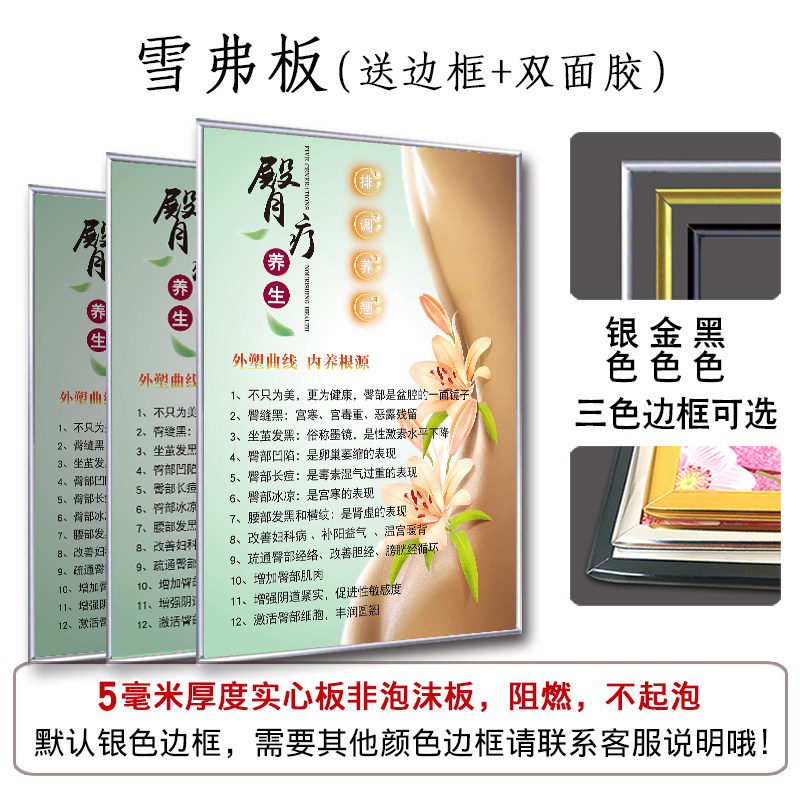 做臀疗的好处海报m宣传画美容院中医养生臀部经络保养挂图展板