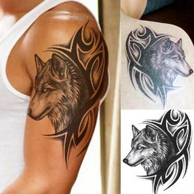 1 sheet men women wolf tattoo water transfer fake tattoo wat