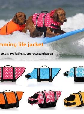 Dog Life Vest Summer Life Jacket Dog Safety Clothes Swimwear