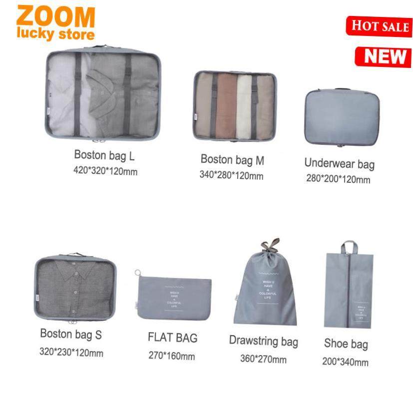 Compression Packing Cubes 7set Organizer Travel Bag Luggage