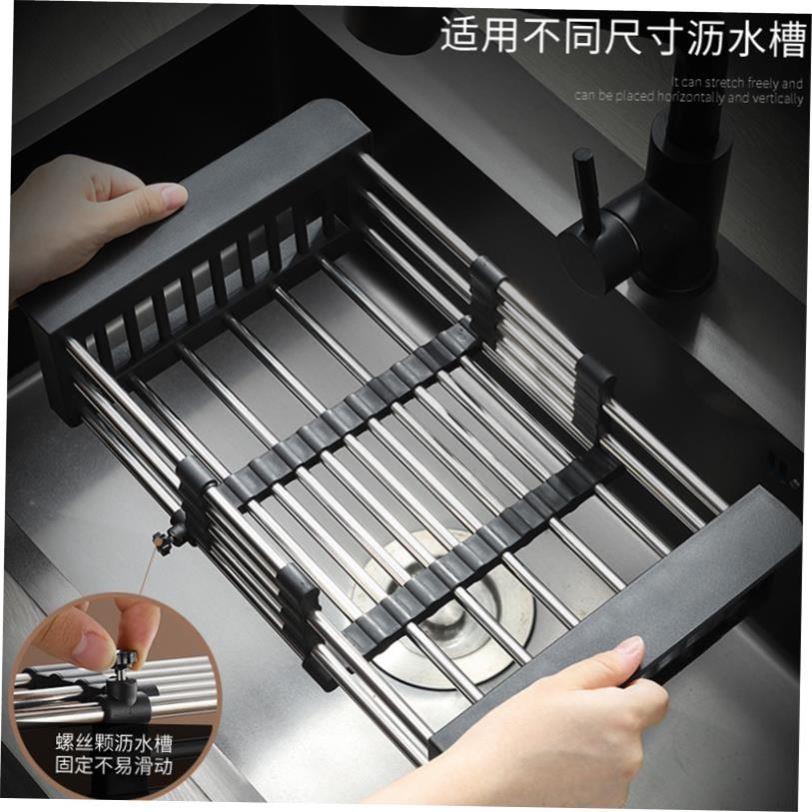 Kitchen Sink Drying Dish Rack Cup Holder Organizer Roll Stai