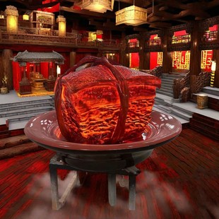 红烧肉雕塑熟食餐饮店美食步行街门店夜市农场发光装饰落地大摆件