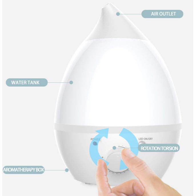 大雾大容量水滴1.3L空气静音家用加湿器超声波尖嘴香薰机