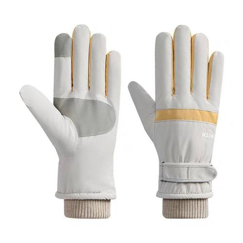 女士滑雪手套男冬季加绒保暖防风防水防滑触屏骑行骑自行车防寒