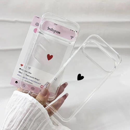 文艺爱心Google pixel 8适用于谷歌pixel 6A手机壳高透7Pro防摔软套9pro透明