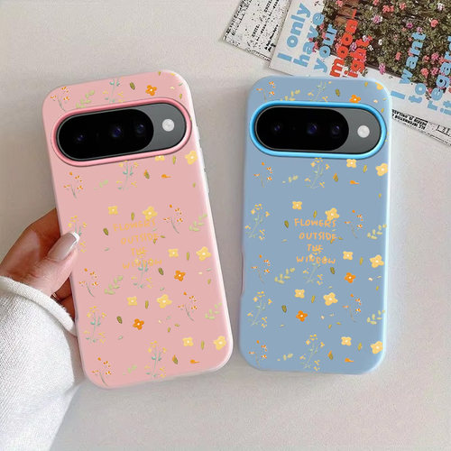 窗外碎花适用谷歌PIXEL7/7A/8PRO手机壳9pro xl果冻二合一10