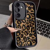 欧美黄金豹纹s22plus防摔s23ultra适用三星Galaxy A53手机壳A52S欧美A73全包A72软s21FE