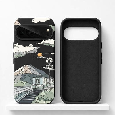 火车山脉适用谷歌PIXEL7/7A/8PRO手机壳9pro xl魔方液态10