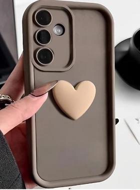 立体爱心s22plus防摔s23ultra适用三星Galaxy A53手机壳A52S爆款A73全包A16 56软s21FE创意s25