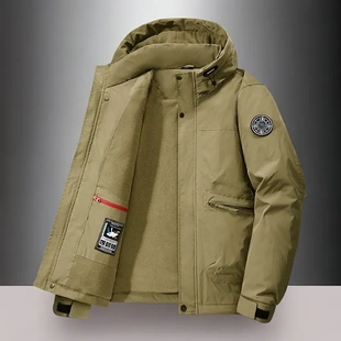 iTCA石狮市婵之云服饰冬季棉服大码休闲男士夹克加绒加厚棉袄防风