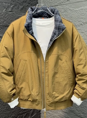 YYDS男装男士冬季痞帅新款立领羽绒服保暖防寒实体同款简约百搭潮