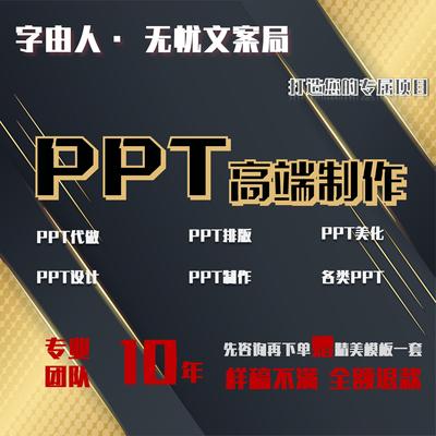 ppt制作代做定制排版美化修改帮做幻灯片企业路演讲课件汇报述职
