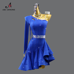 2026新款拉丁舞比赛服舞蹈演出专用花服14岁以上高级感定制黑池裙