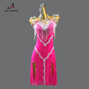 2026新款拉丁舞比赛裙专业舞蹈台表演出服装成人儿童花服桑巴14岁