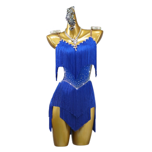 2026新款拉丁舞比赛服装专业舞蹈流苏连衣裙花服solo考级表演出服