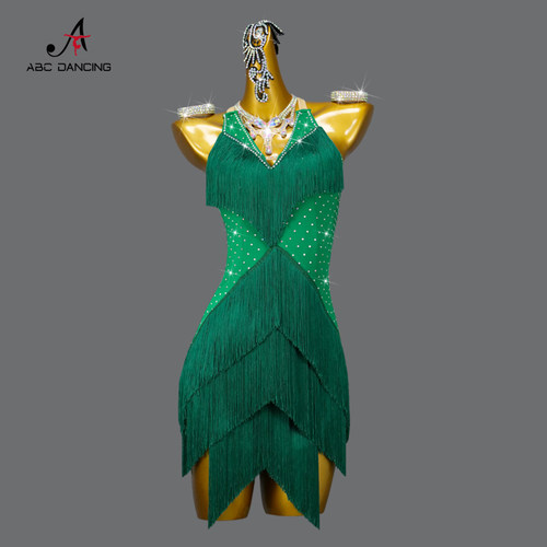 ABCDancing专业拉丁舞流苏赛服
