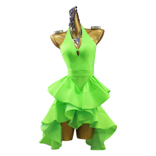 2026新款拉丁舞比赛服装专业舞蹈连衣裙鱼骨花服高端黑池桑巴成人