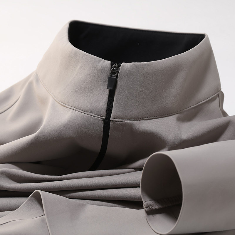 半拉链polo衫男士长袖免烫薄款弹力休闲保罗打底衫高品质商务行政