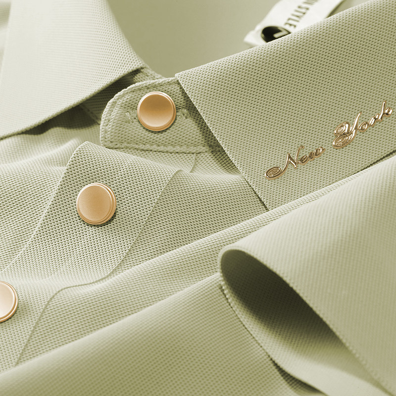 高端冰丝polo衫男士2026年夏季新款无痕短袖t恤翻领凉感上衣男款